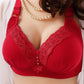 Large Size Big Cup Big Breasts Show Small No Steel Ring Middle Aged Bra Underwear Women